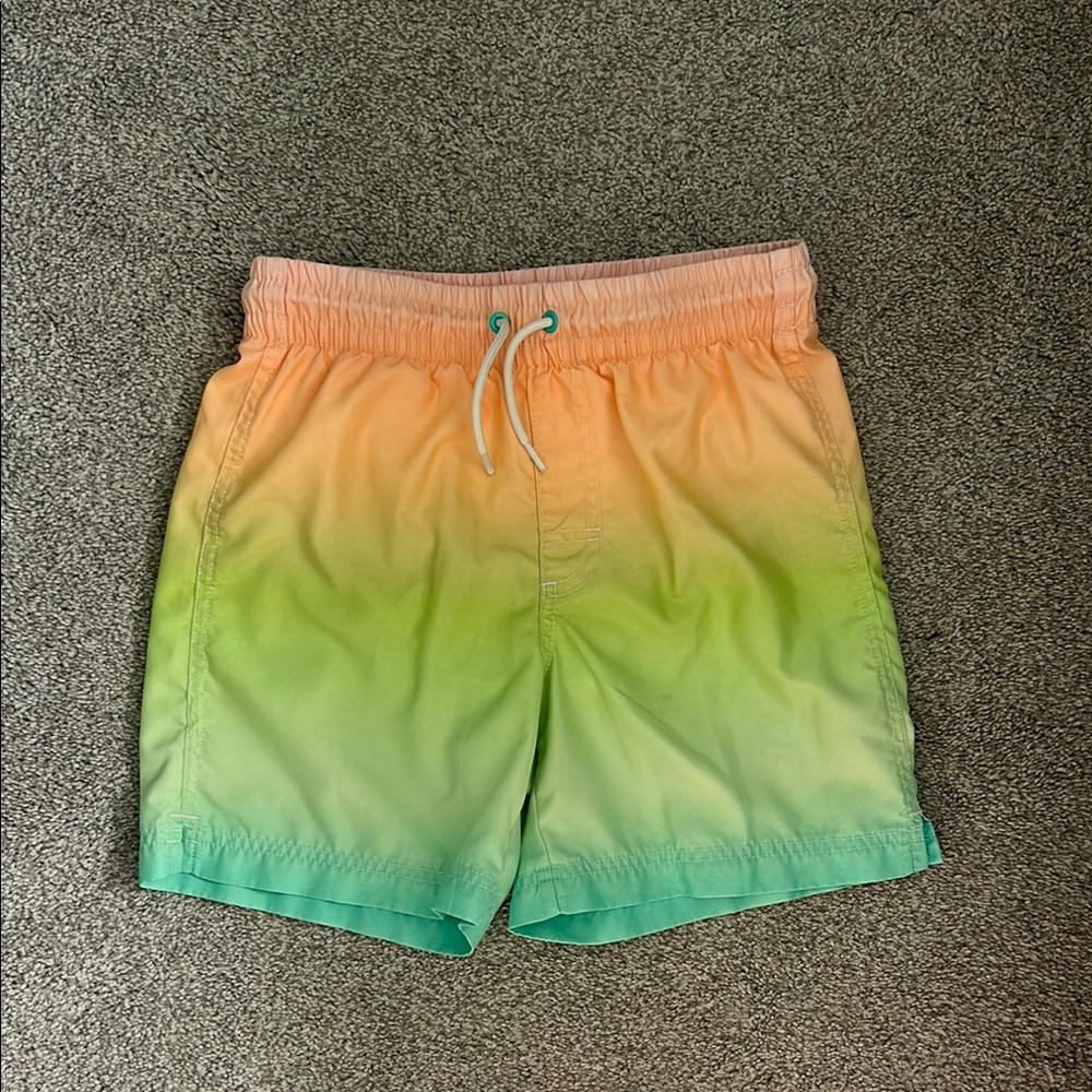Old Navy Kids Swim Trunks - Orange and Green
